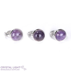 Rings: Amethyst Adjustable Ring - Small