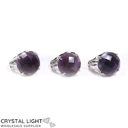 Rings: Amethyst Faceted Round Ring