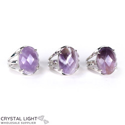 Rings: Amethyst Oval Faceted Ring