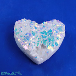 Hearts: Rainbow Aura Druse Heart