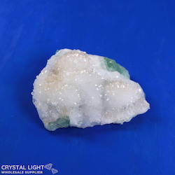 Small Crystal Specimens: Green Fluorite with Quartz Specimen