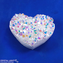 Hearts: Rainbow Aura Druse Heart