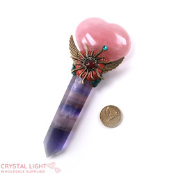 Auctions: Rose Quartz & Fluorite Wand