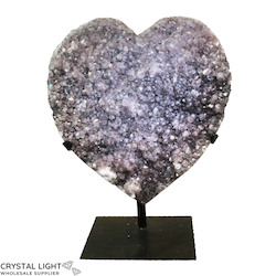 Auctions: Large Amethyst Heart on Stand - Heavily Reduced!!