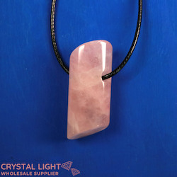 Miscellaneous Pendants: Rose Quartz Cylinder Pendant