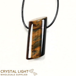 Miscellaneous Pendants: Tigers Eye Cylinder Pendant