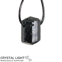 Raw Stone Pendants: Black Tourmaline Raw Pendant