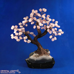 Medium Trees: Rose Quartz Druse Tree (Single)