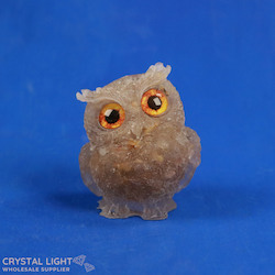 Animals: Rutilated Quartz Owl - Small