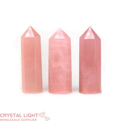 Polished Points By Quantity: Rose Quartz Point Small