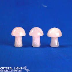 Mushrooms: Pale Rose Quartz Mini Mushrooms