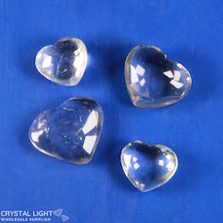 Hearts: Clear Quartz Heart Lot