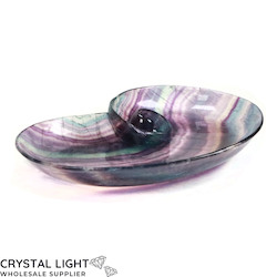 Bowls, Plates & Dishes: Rainbow Fluorite Heart Dish