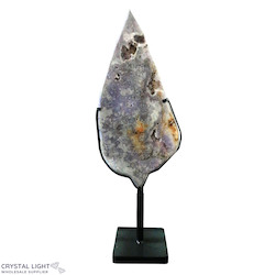 Display Pieces on Stand: Amethyst Druse Flame on Stand