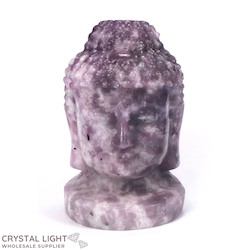 Buddhas: Lepidolite Buddha Head (Single)