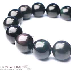 All other Bracelets: Rainbow Obsidian Bracelet /14mm