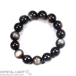 All other Bracelets: Silversheen Obsidian Bracelet /14mm