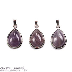 Miscellaneous Pendants: Amethyst Teardrop Pendant with Frame