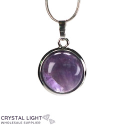 Miscellaneous Pendants: Amethyst Round Pendant with Frame