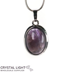 Miscellaneous Pendants: Amethyst Oval Pendant with Frame