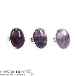 Rings: Amethyst Adjustable Ring - Oval