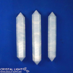 Double Terminated Polished Points: Blue Calcite DT Point