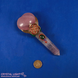 Auctions: Rose Quartz & Fluorite Wand