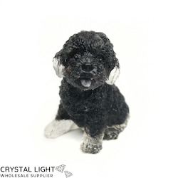 Animals: Resin Dog - Black Obsidian