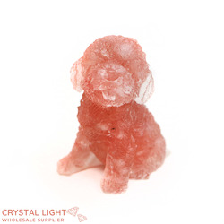 Animals: Resin Dog - Dyed Quartz