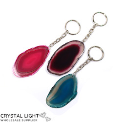 Keychains: Agate Keychain Lot