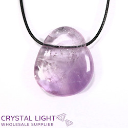 Tumble Pendant: Amethyst Flatstone Pendant