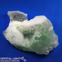 Clusters: Green Fluorite with Quartz Specimen