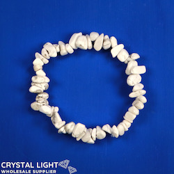 Chip Bead Bracelets: Howlite Chip Bracelet