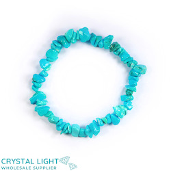 Chip Bead Bracelets: Blue Howlite Chip Bracelet