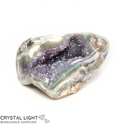 Single Druse Pieces: Amethyst and Agate Polished Druse