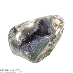 Single Druse Pieces: Amethyst and Agate Polished Druse