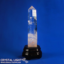 Display Pieces on Stand: Clear Quartz Point on Stand