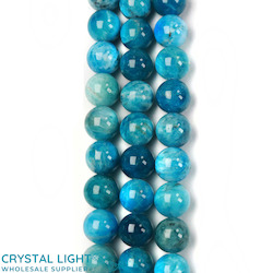 10mm Bead: Blue Apatite 10mm Beads