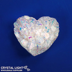 Hearts: Rainbow Aura Druse Heart