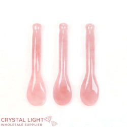 Wands: Rose Quartz Spoon Massage Wand