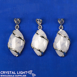 Miscellaneous Pendants: Clear Quartz Marquise Pendant