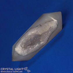 Double Terminated Polished Points: Agate Druse DT Point