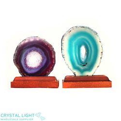 Display Pieces on Stand: Agate Slice on Stand Lot