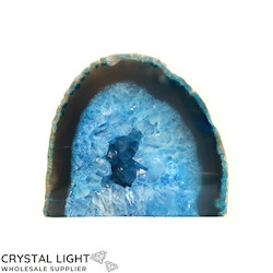 Agate Geodes: Blue Agate Cut Base