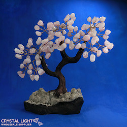 Medium Trees: Rose Quartz Druse Tree (Single)