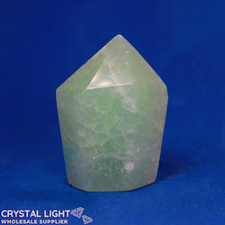 Cut Base Points: Pistachio Calcite Cut Base Point