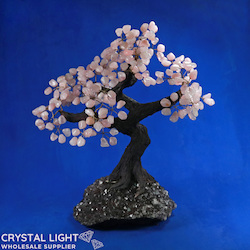 Large/Extra Large Trees: Rose Quartz Druse Tree (Single)