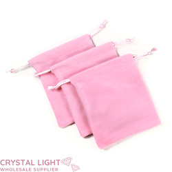 Gift Boxes & Pouches: Pink Pull-String Velvet Pouch