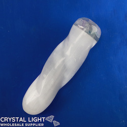 Wands: Selenite & Fluorite Twist Wand (Single)