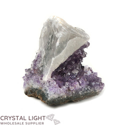 Single Druse Pieces: Amethyst and Calcite Druse Piece